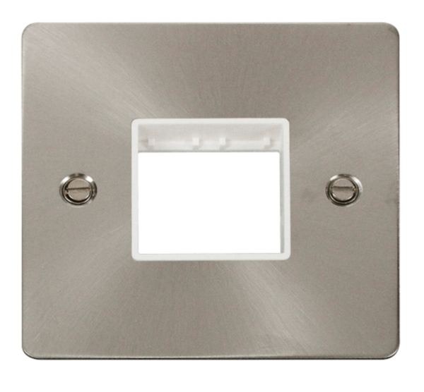 Click FPBS402WH Frontplate 1G 2Aperture