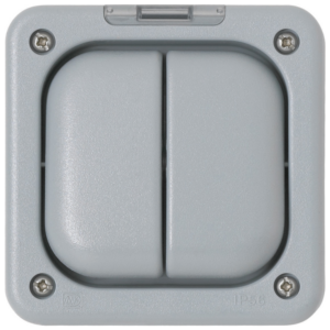 MK K56402GRY Switch 2 Gang 1 Way SP 10A