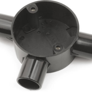 U/Volt CB20/3BK Tee Circ Box 20mm Black