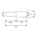 Unicrimp QRAB4M Term M Bullet 4mm Pk=100