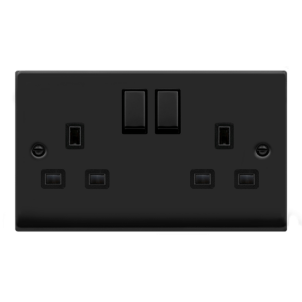 Click VPMB536BK Socket DP 2G Swd 13A