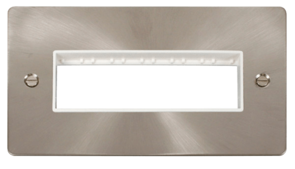 Click FPBS426WH Frontplate 2G 6Aperture