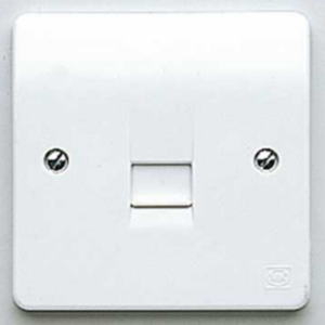 MK K422WHI Socket 1Gang Tel Master