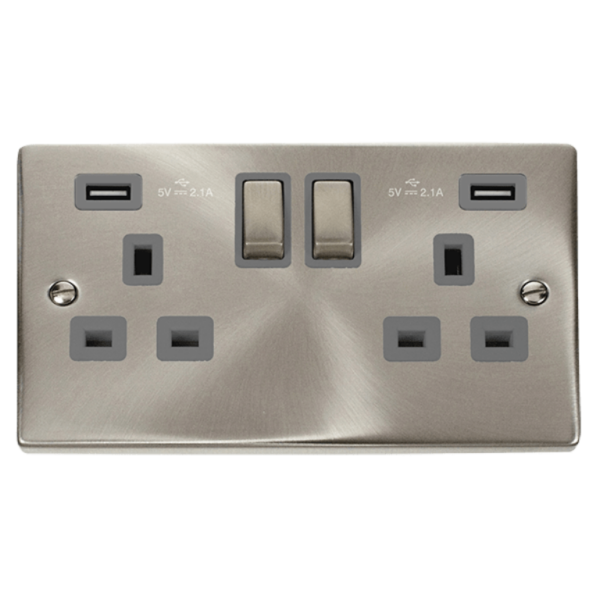 Click VPSC580GY Socket 2G Swd & USB 13A