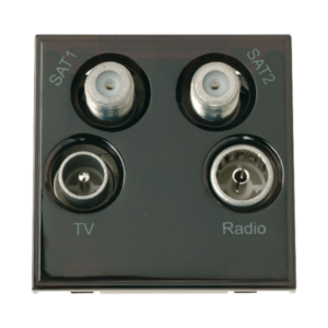 Click MM440BK Socket Sat 1& 2 Blk
