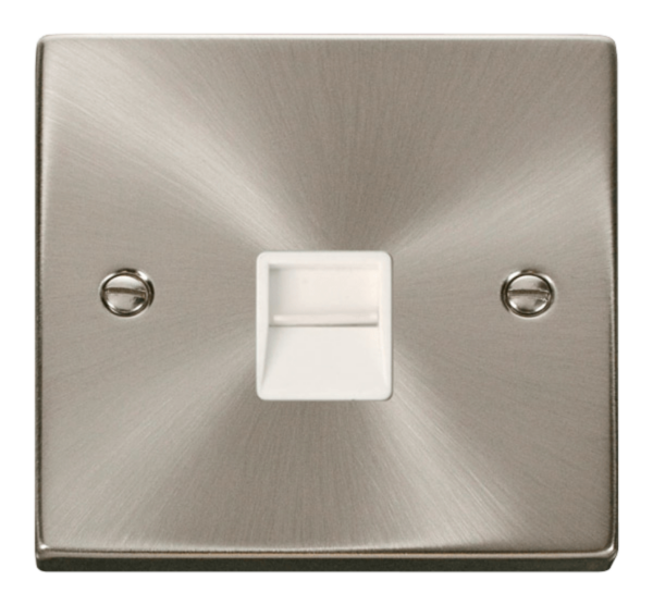 Click VPSC125WH Socket Tel Second Sgl SC