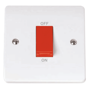 Click CMA200 Cooker Switch 1G 45A Whi