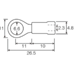 Unicrimp QBR6 Term Ring 6mm Blu Pk=100
