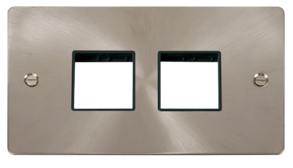 Click FPBS404BK Frontplate 2G 4Aperture