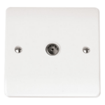 Click CMA065 Socket CoAx Single Whi