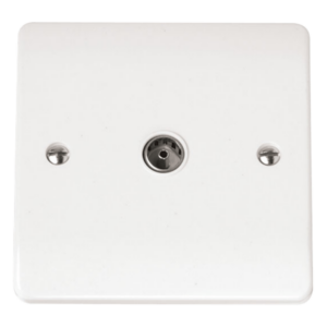 Click CMA065 Socket CoAx Single Whi