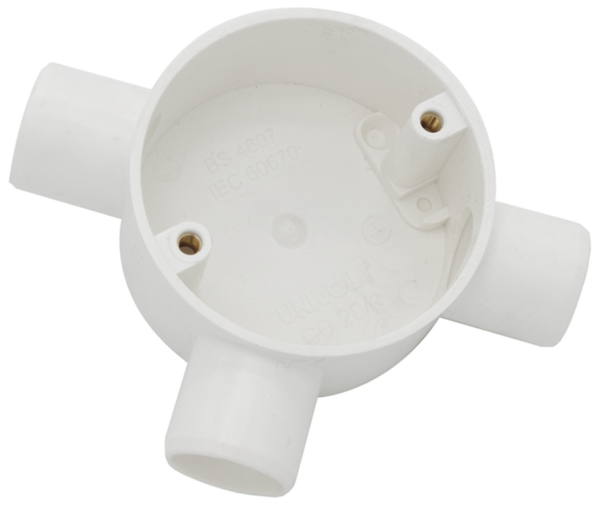 U/Volt CB20/3WH Tee Circ Box 20mm White