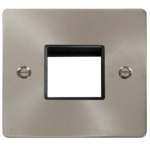 Click FPBS402BK Frontplate 1G 2Aperture