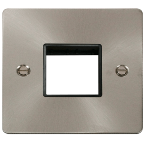 Click FPBS402BK Frontplate 1G 2Aperture