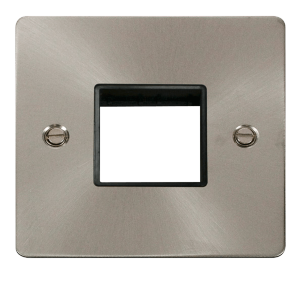 Click FPBS402BK Frontplate 1G 2Aperture