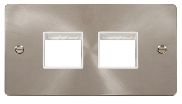 Click FPBS404WH Frontplate 2G 4Aperture