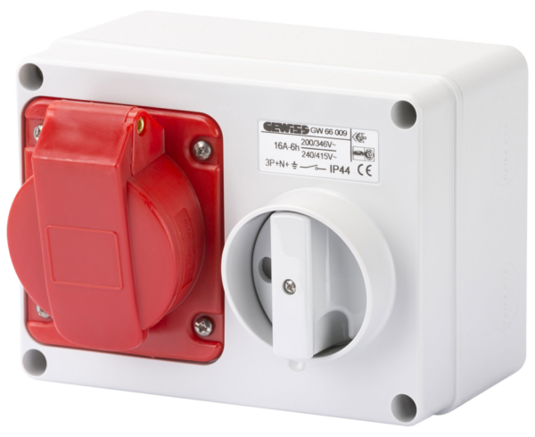 Gewiss GW66009 Socket 16A 380V 3P+N+E