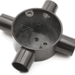 U/Volt CB20/4BK 4 Way Circ Box 20mm Blk