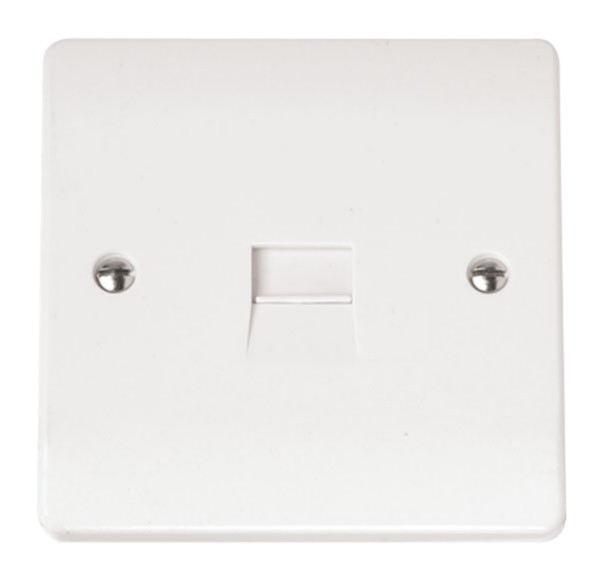Click CMA119 Socket Tel Master Sgl Whi