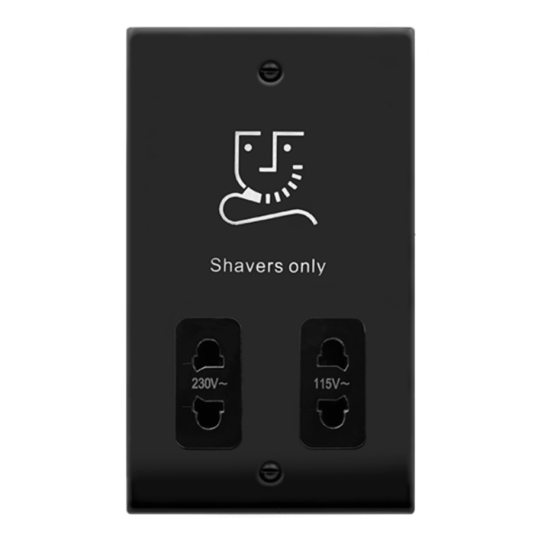 Click VPMB100BK Shaver Socket 115/230V