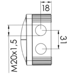 Wiska 10060401 Box 308/5 FRY Grey IP67