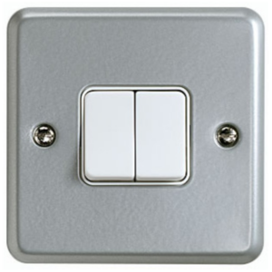MK K3592ALM Switch 2 Gang 2 Way SP 10A