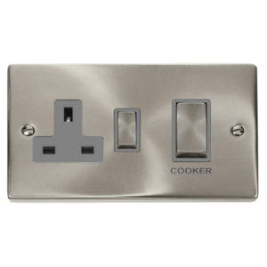 Click VPSC504GY Switch & 13A Socket 45A