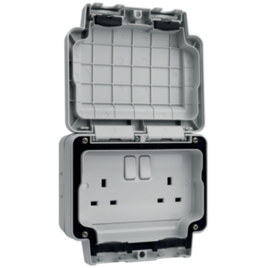 Hager WXPSS82 Swd Socket DP IP66 2x13A