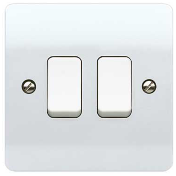 MK K4872WHI Switch 2 Gang 2 Way SP 10A