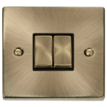 Click VPAB412BK Plateswitch 2G 2W 10A AB