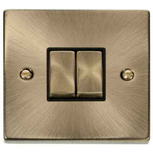 Click VPAB412BK Plateswitch 2G 2W 10A AB