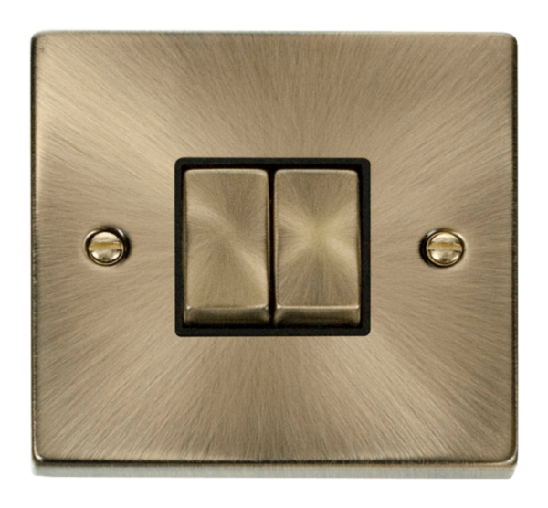 Click VPAB412BK Plateswitch 2G 2W 10A AB