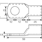 Unicrimp QCT120-12 CU Tube Lug 12mm Pk=5