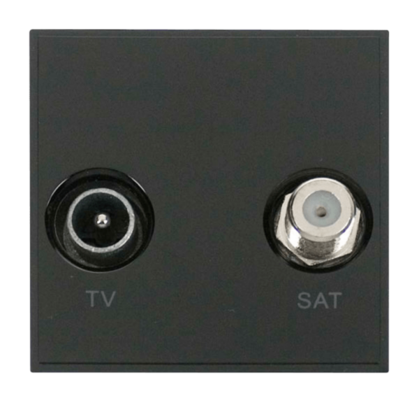 Click MM425BK Socket TV Sat Blk