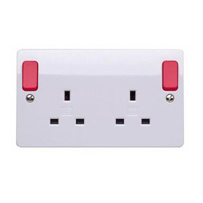 White Moulded  MK Logic plus Sockets
