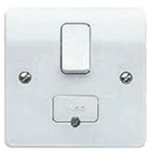 White Moulded  MK Logic plus Fused spurs
