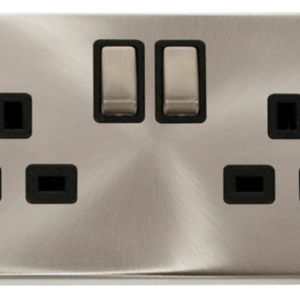 Click VPSC536BK Socket DP 2G Swd 13A