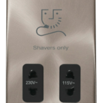 Click VPSC100BK Shaver Socket 115/230V