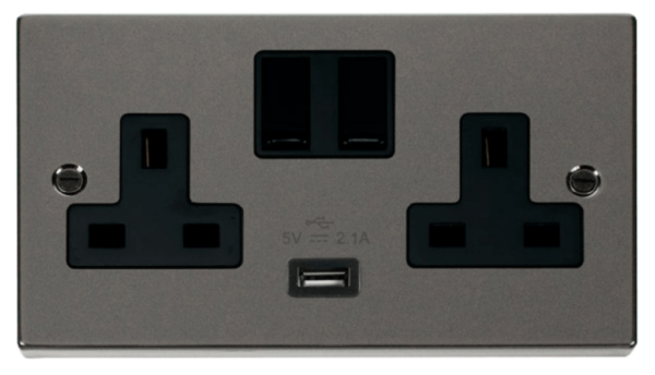 Click VPBN770BK Socket 2G Swd & USB 13A