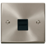 Click VPSC125BK Socket Tel Second Sgl SC
