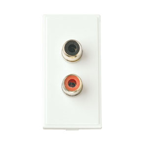 Click MM490WH Socket 2xPhono Whi