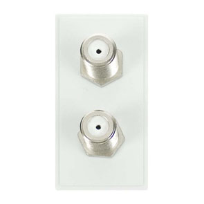 Click MM406WH Socket Sat Twin Female Whi