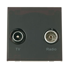 Click MM420BK Socket TV FM Blk