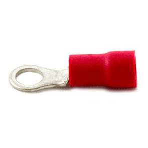 Unicrimp QRR4 Term Ring 4mm Red Pk=100