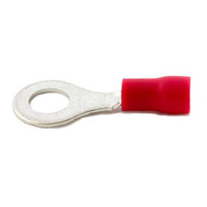 Unicrimp QRR6 Term Ring 6mm Red Pk=100