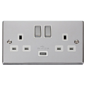 Click VPCH570WH Socket 2G Swd & USB 13A