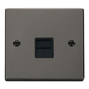 Click VPBN125BK Socket Tel Second Sgl BN