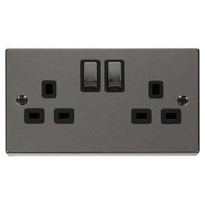 Click VPBN536BK Socket DP 2G Swd 13A