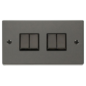 Click VPBN414BK Plateswitch 4G 2W 10A BN