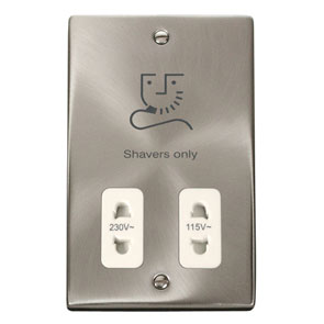 Click VPSC100WH Shaver Socket 115/230V